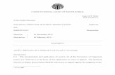 CONSTITUTIONAL COURT OF SOUTH AFRICA · PDF fileCONSTITUTIONAL COURT OF SOUTH AFRICA ... [2013] ZACC 2 In the matter between: NATIONAL DIRECTOR OF PUBLIC PROSECUTIONS Applicant ...