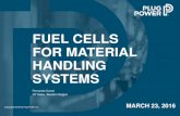 FUEL CELLS FOR MATERIAL HANDLING SYSTEMS - · PDF file23.03.2016 · FOR MATERIAL HANDLING SYSTEMS Fernando Corral VP Sales, Western Region MARCH 23, 2016. WHAT IS A FUEL CELL? FUEL
