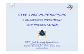 STP Present Used Lube Oil Re-refining 25 · PDF fileRe-refining of used lube oil is an economically attractive recycling method in terms of resources conservation and environment protection.