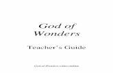 God of Wonders Teacher's Guide - Northwest Creation …nwcreation.net/studyguides/GodofWondersTeachersGuide.pdf · God of Wonders Teacher’s Guide God of Wonders video outline .