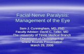 Facial Nerve Paralysis: Management of the Eye · PDF fileFacial Nerve Paralysis: Management of the Eye ... Harrisberg, B Long term outcome of gold eyelid weights in patients with facial