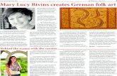 June 2014 3 Mary Lucy Bivins creates German folk ? Â· Mary Lucy Bivins creates German folk art Bivins ... Fraktur is an 18th and 19th-century ... paintings and other ephemera up
