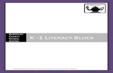 K -1 Literacy Block - Wikispaces · PDF fileDeveloped by Randolph County School System K-5 Classroom Teachers RANDOLPH COUNTY SCHOOL SYSTEM K -1 LITERACY BLOCK