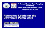 Reference Loads for the Downhole Pump Card - · PDF file4th Annual Sucker Rod Pumping ... 12, 2008 Reference Loads for the Downhole Pump Card Lynn Rowlan. Sept. 9 - 12, 2008 2008 Sucker