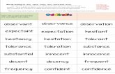wordstudyspelling.com by year/Year 5-6…  · Web viewUse –ent and –ence/–ency after soft c (/s/ sound), soft g (/dʒ/ sound) and qu, or if there is a related word with a clear