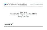 OFL 250 Handheld Single-mode OTDR User’s · PDF fileOFL 250 Handheld Single-mode OTDR User’s guide ... OTDR and assumes that you have basic knowledge about testing fiber optic