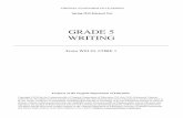 GRADE 5 WRITING - VDOE :: Virginia Department of · PDF fileGRADE 5 WRITING Form W0110, CORE 1 ... 5 Before writing her letter, ... (5)I enjoyed reading this book and learning the