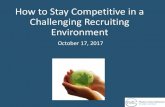 How to Stay Competitive in a Challenging Recruiting ... · PDF fileChallenging Recruiting Environment. October 17, 2017. ... Facebook Messenger, WeChat, Twitter, Instagram, Snapchat,