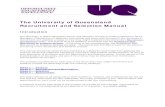 The University of Queensland Recruitment and Selection · PDF fileThe University of Queensland Recruitment and Selection Manual . Introduction The University of Queensland Recruitment