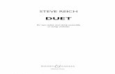 STEVE REICH - oslmusic.org Brooklyn... · STEVE REICH DUET for two violins and string ensemble or string orchesta BOOSEY &HAWKES HENDON MUSIC