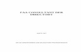 FAA CONSULTANT DER DIRECTORY - FAA Aircraft  · PDF filefaa consultant der directory april 25, 2011 air-140 airworthiness and delegations program branch