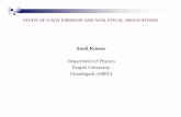 Sunil Kumar - Panjab Universityphysics.puchd.ac.in/scholars/talks/Sunil-Kumar--xray.pdf · STUDY OF X-RAY EMISSION AND ANALYTICAL APPLICATIONS Sunil Kumar Department of Physics Panjbjab
