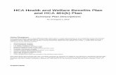 HCA Health and Welfare Benefits Plan and HCA 401(k) Plan SPDs... · HCA Health and Welfare Benefits Plan and HCA 401(k) Plan Summary Plan Descriptions As of August 1, 2010 Union Disclaimer