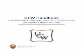 UCW Handbook, , May 2016 - United Church of · PDF file6 The United Church of Canada Vision and Mission Statement of United Church Women Vision As women of faith, We believe in nurturing