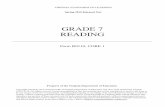 GRADE 7 READING - Virginia Department of · PDF fileGRADE 7 READING Form R0110, CORE 1 Property of the Virginia Department of Education ... 7 The stone perch gave Sara a front-row