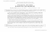 PHYSICAL SETTING EARTH SCIENCE - NYSED - · PDF filePHYSICAL SETTING EARTH SCIENCE ... 2011 Edition Reference Tables ... 27 The timeline below represents time on Earth from the beginning