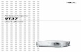 Portable Projector VT37 - NEC · PDF filei Important Information Safety Cautions Precautions Please read this manual carefully before using your NEC VT37 Projector and keep the manual