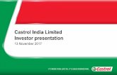 Castrol India Limited Investor presentation Us... · Castrol India Limited Investor presentation ... We define our commitment to high ethical standards in ... Environment – Base