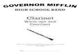 Clarinet - Mr. Deininger's Pagemrdspage.weebly.com/.../clarinetwarm-upbook.pdf · Name _____ HIGH SCHOOL BAND Clarinet Warm-ups and Exercises "Music is by far the most wonderful method