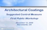 Workshop #1 Slides - California Air Resources Board · PDF fileArchitectural Coatings ... TODAY’S PRESENTATION. BACKGROUND 3. BACKGROUND 4 Days in 2004 Over State ... Bituminous