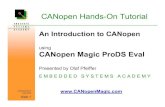CANopen Hands-On Tutorial - Mbed · PDF fileCANopen Hands-On Tutorial An Introduction to CANopen ... • CANopen Engineering ... Process Data Objects (PDO)