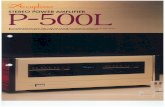 · PDF fileccu ase STEREO POWER AMPLIFIER P-500L 10-parallel push-pull power stage 270Wx2(8 ohms) Low impedance speaker can be