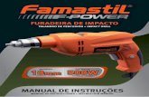 Manual Furadeira 10mm - Famastil F-PowerFuradeira de Impacto da Famastil F-Power. Antes de utilizá-lo, leia atentamente o manual de instruções. Felicidades por comprar el Talandro