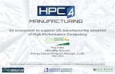 An ecosystem to support US manufacturing adoption of High ...energy.gov/sites/prod/files/2016/07/f33/R2z - HPC4Mfg Ecosystem... · 1 UCM#.ppt – Author – Meeting, Date An ecosystem