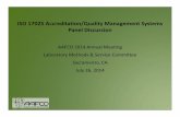 ISO 17025 Accreditation/Quality Management ... - aafco. · PDF fileISO/IEC 17025 LABORATORY ACCREDITATION OVERVIEW Presented by Brenda Snodgrass Oklahoma Dept. of Agriculture, Food