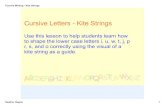Cursive Letters - Kite Strings · PDF fileCursive Writing - Kite Strings Heather Gagne 1 Cursive Letters - Kite Strings Use this lesson to help students learn how to shape the lower