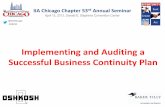 Implementing and Auditing a Successful Business Continuity ... Seminar Presentations/C3... · Implementing and Auditing a Successful Business Continuity Plan. Agenda •Introductions