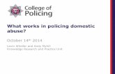 What works in policing domestic abuse? - The Police · PDF fileWhat works in policing domestic abuse? ... is known to be effective should be systematically reviewed ... Be conducted