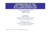 SHIFT CONVERSION UNIT Program IN A GASIFICATION PLANT  · PDF fileSHIFT CONVERSION UNIT IN A GASIFICATION PLANT . ... • Katalco • Haldor Topsoe. UCI