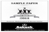 ANTHE 2014 Sample Paper - Aakash ANTHE Exam 2017 for ... · PDF fileSpace for Rough Work Sample Paper Aakash National Talent Hunt Exam 2014 3 17. The total number of oxygen atoms present
