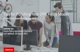 Tips for Polishing Your OPA Policy Model - · PDF fileTips for Polishing Your OPA Policy Model ... •For example, if project language = English (American) and ... Remove) can also