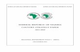 FEDERAL REPUBLIC OF NIGERIA COUNTRY STRATEGY · PDF fileThis Country Strategy Paper (CSP) was prepared under the guidance of Mr. Janvier Litse, Director, ORWA. The Country ... operations