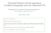 Torsional Newton-Cartan geometry in Lifshitz holography ... · PDF file- appearance of global symmetries in non-relativistic field theories exhibits ... with torsion . Coupling FTs