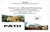 Steel vs. Wood  · PDF fileSteel vs. Wood Framing Long-Term Thermal Performance Comparison Beaufort, SC Demonstration Homes Prepared for: U.S. Department of Housing and
