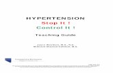 HYPERTENSION Stop It ! Control It - University of Nevada ... · PDF fileHYPERTENSION: STOP IT ! CONTROL IT! ... LESSON 1 PREVENTION AND CONTROL ... ♦ Follow a healthy eating plan,