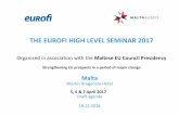 THE EUROFI HIGH LEVEL SEMINAR 2017 - srbsite · PDF fileTHE EUROFI HIGH LEVEL SEMINAR 2017 ... Eurofi High Level Seminar 2017 ... (Central Bank of Denmark), E. König (SRB) BUFFET