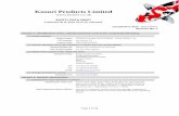 Kusuri Products Limited - l  · PDF fileEnvironmental precautions: ... Conditions for safe storage, ... 266 333 (15 min) UK (WEL), Ireland, EU (IOELV) Monitoring