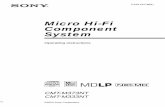 Micro Hi-Fi Component System -  · PDF file©2003 Sony Corporation 4-243-237-13(1) Micro Hi-Fi Component System Operating Instructions CMT-M373NT CMT-M333NT