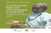 Policy Brief. Securing Farmers ... - Biowatch South Africa Farmers... · Policy Brief: South Africa Securing Farmers’ Rights and Seed Sovereignty in South Africa Biowatch Acknowledgements