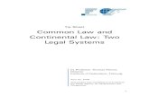 Tip Sheet Common Law and Continental Law: Two Legal · PDF fileTip Sheet Common Law and Continental Law: Two Legal Systems by Professor Thomas Fleiner, ... legal system, also belongs
