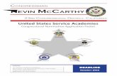 Congressional Nomination Application Pac ket - Kevin United States Service Academies Congressional Nomination Application Packet Contents: U.S. Service Academy Guidelines ..... 2 ·
