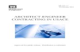 ARCHITECT-ENGINEER CONTRACTING IN  · PDF fileEngineer Contracts Awarded by the US Army Corps of Engineers. k. ... ARCHITECT-ENGINEER CONTRACTING IN USACE TABLE OF