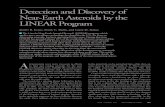 Detection and Discovery of Near-Earth Asteroids by the ... · PDF fileDetection and Discovery of Near-Earth Asteroids by the LINEAR Program VOLUME 14, NUMBER 2, ... tems, with faster