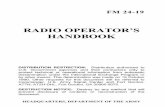 Radio Operatior's Handbook - Survival · PDF fileRADIO OPERATOR’S HANDBOOK ... Radio Teletypewriter Set AN/VSC-2 in a remote ... switch on RT-662/GRC or RT-834/GRC to OFF. d. Radio