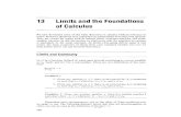 13 Limits and the Foundations of Calculusauthors.library.caltech.edu/25054/15/CalcUch13-limits-foundations.pdf · 13 Limits and the Foundations of Calculus We have· developed some
