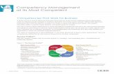 Competency Management at It's Most Competent - Deloitte · PDF fileCompetency Management at Its Most Competent ... overarching strategic plan for all phases of the ... effective competency